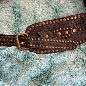 Asymmetrical Leather Belt